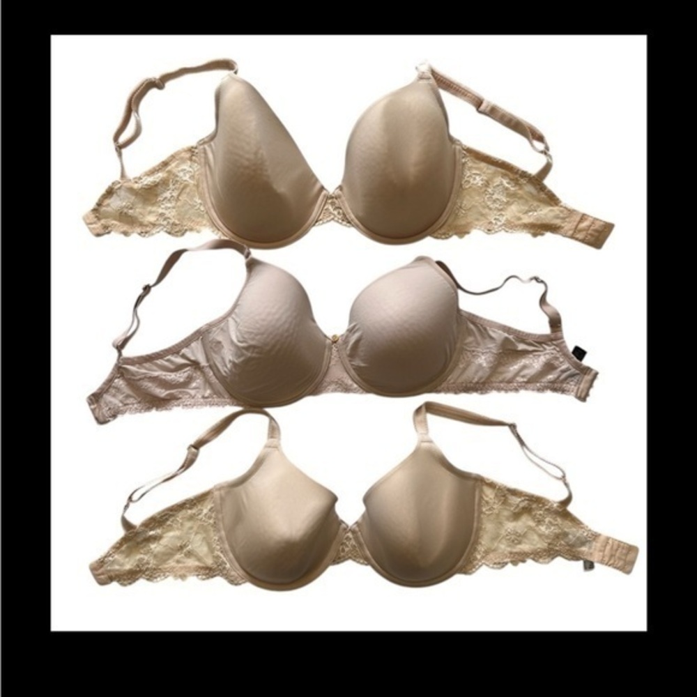 Wacoal Cream Lace Trimmed Bra bundle lot